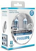 Лампа автомобиля 12В PHILIPS H4 12V-60/55W White Vision 2шт.