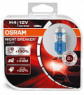 Автолампа 12В OSRAM H4 12V-60/55W NIGHT BREAKER LASER Duo-Box 2шт